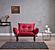 Sona Loveseat, Red by Furnia Furniture