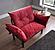 Sona Loveseat, Red by Furnia Furniture