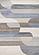 Folio Blue Beige Grey Rounded Geoemetric Overlay Striped Design Rug by Kalora