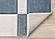 Folio Blue White Banded Rectangle Pattern Rug by Kalora
