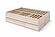 Captains Bed with Double Layer Drawers - Queen Size - Eco-Friendly Solid Beech Wood by Comfort Pure