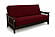 Suede Burgundy Futon Cover Full w/Piping (54