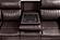 Aviator Brown Faux Leather Reclining Sectional Sofa w/LED by Galaxy Furniture