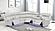 Aviator Ice Faux Leather Sectional Sofa w/LED by Galaxy Furniture