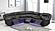 Aviator Gray Faux Leather Sectional Sofa w/LED by Galaxy Furniture