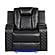Benz Black Faux Leather Reclining Sofa, Loveseat & Chair by Galaxy Furniture