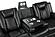 Benz Black Faux Leather Reclining Sofa, Loveseat & Chair by Galaxy Furniture