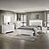 Blaze White Wood Upholstered Bedroom Set by Galaxy Furniture