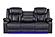Challenger Black Faux Leather Reclining Sofa & Loveseat by Galaxy Furniture