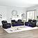 Challenger Black Faux Leather Reclining Sofa, Loveseat & Chair by Galaxy Furniture