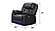 Challenger Black Faux Leather Reclining Chair by Galaxy Furniture