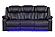 Challenger Black Faux Leather Reclining Sofa by Galaxy Furniture