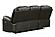 Challenger Gray Faux Leather Reclining Sofa by Galaxy Furniture