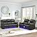 Challenger Gray Faux Leather Reclining Sofa by Galaxy Furniture