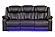 Challenger Gray Faux Leather Reclining Sofa by Galaxy Furniture