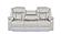 Challenger Ice Faux Leather Reclining Sofa by Galaxy Furniture