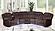 Challenger Brown Sectional Sofa w/LED by Galaxy Furniture