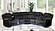 Challenger Black Sectional Sofa w/LED by Galaxy Furniture