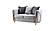 Chanelle Gray Thick Velvet Fabric Upholstered Loveseat by Galaxy Furniture