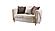 Chanelle Beige Thick Velvet Fabric Upholstered Loveseat by Galaxy Furniture