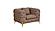 Contempo Brown Button-Tufted Velvet Upholstered Chair by Galaxy Furniture