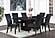 D03 Black Faux Marble Table Top Dining Table by Global Furniture