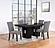 D03 Black Faux Marble Table Top Dining Table by Global Furniture
