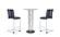 D208BT Chrome Metal Circular Bar Table w/Glass Top by Global Furniture