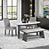 D8192 Light Grey Dining Table Bench by Global Furniture