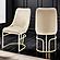 Emrald Velvet Fabric Dining Chairs w/Gold Legs (Set of 2) by Galaxy Furniture