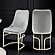 Emrald Velvet Fabric Dining Chairs w/Gold Legs (Set of 2) by Galaxy Furniture