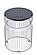 ET-901-25-16 Silver Metal End Table by Galaxy Furniture