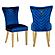 Eva Velvet Fabric Dining Chairs w/Gold Legs (Set of 2) by Galaxy Furniture