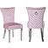 Eva Velvet Fabric Dining Chairs w/Stainless Steel Legs (Set of 2) by Galaxy Furniture