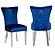 Eva Velvet Fabric Dining Chairs w/Stainless Steel Legs (Set of 2) by Galaxy Furniture