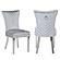 Eva Velvet Fabric Dining Chairs w/Stainless Steel Legs (Set of 2) by Galaxy Furniture