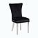 Eva Velvet Fabric Dining Chairs w/Stainless Steel Legs (Set of 2) by Galaxy Furniture