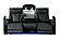 Fortuner Black Faux Leather Reclining Sofa, Loveseat & Chair by Galaxy Furniture