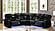 Fortuner Black Faux Leather Power Recliner Sectional Sofa by Galaxy Furniture