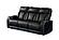 Fortuner Black Faux Leather Reclining Sofa w/LED by Galaxy Furniture