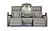 Fortuner Gray Faux Leather Reclining Sofa, Loveseat & Chair by Galaxy Furniture