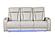 Fortuner Ice Faux Leather Reclining Sofa, Loveseat & Chair by Galaxy Furniture