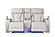 Fortuner Ice Faux Leather Reclining Loveseat w/LED by Galaxy Furniture