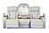 Fortuner Ice Faux Leather Reclining Sofa w/LED by Galaxy Furniture