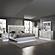 Glam White Wood Upholstered Bedroom Set by Galaxy Furniture