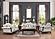 Gloria White Polyster Sofa, Loveseat & Chair by Galaxy Furniture