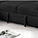 Grande Black Velvet Sectional Sofa by Galaxy Furniture