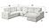 Grande Cream Velvet Sectional Sofa by Galaxy Furniture