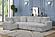 Grande Gray Velvet Sectional Sofa by Galaxy Furniture