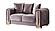 Impreza Silver Thick Velvet Fabric Upholstered Sofa & Loveseat by Galaxy Furniture
